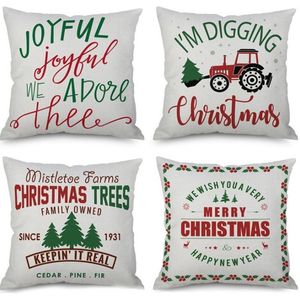 Pillow Case 4 PCS Day Day Day Dekoracyjna poduszka kwadratowy 18 x cal