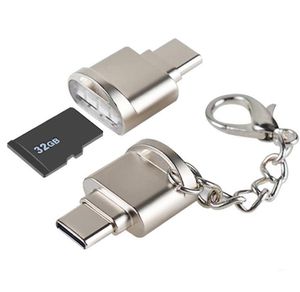 Mini Type C USB3.1 SD-kortläsare TF-minneskort Adapter för MacBook eller smartphone med USB-C-gränssnitt U Disk Sn3066