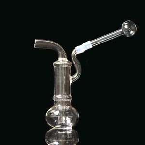 Ny typ glas hookah rökning rör mini bong rök shisha diposable glasrör olja brännare tobakskål tillbehör askfångare percolater bubbler