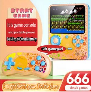G6 Kids Handheld Video Game Console 3.5 Screen Power Bank Game Player 666 в 1 Два геймпада Аккумулятор 6000 мАч для зарядки телефона