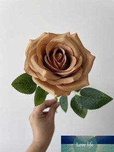 Dekorativa Blommor Kransar 10st Toffee Artificial Rose Flower With Long Stems Silk In Wholesale For Wedding Home Party Office Decor Factory Price Expert Design