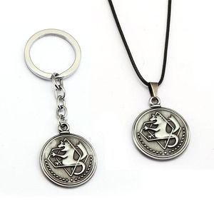 Keychains Fullmetal Alchemist Edward Elric Keychain Metal Magic Circle Key Chain Ring Holder Pendant Chaveiro President Logo For Men