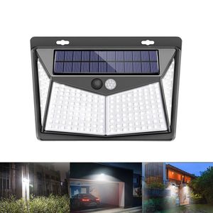 1/2/4X 208 LED Solar Power PIR Bewegungssensor Wandleuchte Outdoor Gartenlampe Wasserdicht - 1Stk