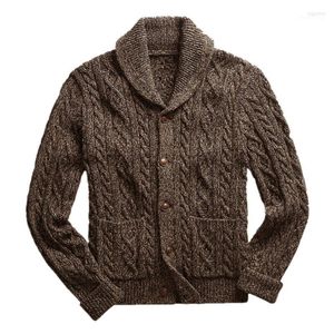 Herrenpullover Pull Homme Herbst Winter Strickpullover einreihiger langärmeliger Jacquard-Cardigan-Mantel SY0024 Olga22