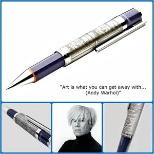Rollerball Pen Limited Edition Andy Warhol Classic Ballpoint Pens Reliefs Barrel Write Smoth Luxury School Office M Stationery