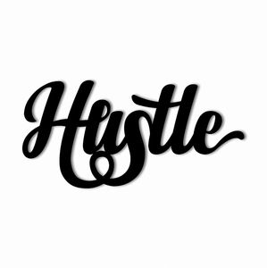 Hustle - Bellissimo cartello da parete in metallo con accento decorativo per la casa