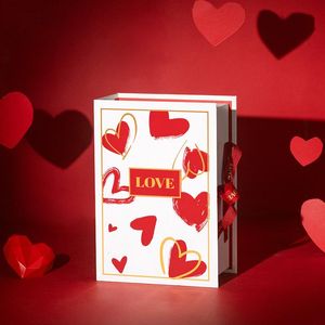 Gift Wrap Love Series Valentine's Day Box för pojke och flickvänner födelsedagsfest chokladpappersförpackning caja misteriosagift