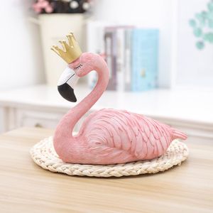 Декоративные предметы фигурки розовые фламинго украшения не влюбленные смола