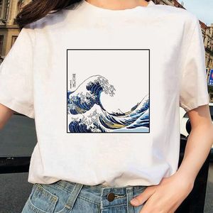 The Wave Of Aesthetic T Shirt T-shirt Women Tumblr 90s And So It Is Ocean Fashion Graphic Tee Cute Summer