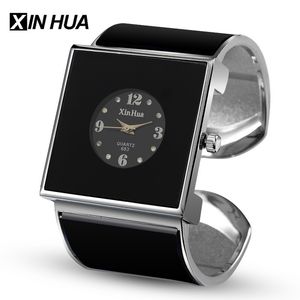 Xinhua Women Watches Quartz 스테인레스 스틸 팔찌 팔찌 라인 스톤 디자이너 독특한 시계 드레스 여성 repminino