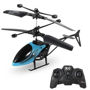 RC Helicopter Drone With Light Electric Flying Toy Radio Remote Control Aircraft Indoor Outdoor Game Model Present Toy for Children 220728