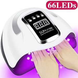 300 W 66 LEDs UV-LED-Trocknungsmaniküre 4-Modus-Nagellack mit LCD-Display Trocknerlampe für Nagelkunstwerkzeuge 220630