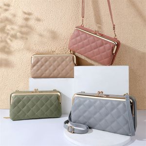 The New Trend Of Women's Horizontal Mobile Phone Bag Fashion Versatile Diamond Single Shoulder Bag Cross-border Small Cross Pocket Wallet