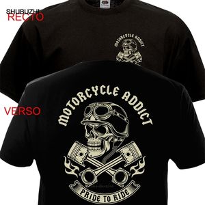 Motorcycle Addicte Biker Chopper Bobber Motard Motorrad Summer Summer Sleeve Plus taille imprimé Men T shirt