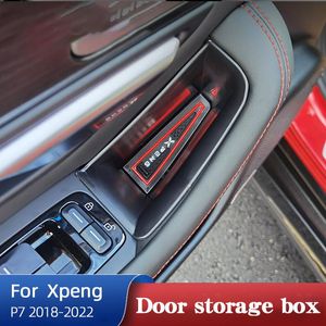 Car Organizer For XPeng P7 2022-2022 Front Door Handle Storage Box Container Holder Aray Decorative Accessories Black
