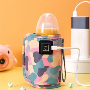 Baby Bottle Warmers Portable Travel USB Insulation Warmer Bag Infant Feeding Milk Bottle Heated Baby Accessories chauffe biberon 220512