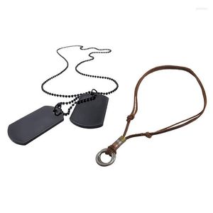 Catene Pz Tag Style Dog 68 Cm Ciondolo Con Catena 1 Collana Da Uomo In Cordoncino Di PelleCatene Godl22