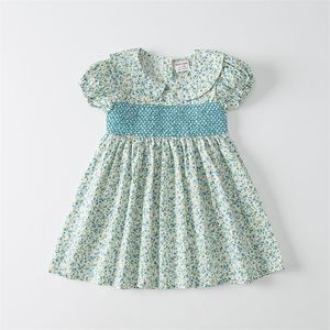 Летняя одежда очаровательное платье для девочек платье хлопка повседневное принт детской одежда милая детская одежда оптом 27 лет 220707