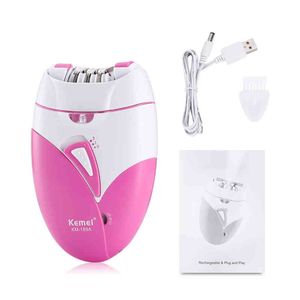 Epilator Kemei Ladies Underarm Private Parts Hair Borting Body Bikini Depilador Electric Eyebrow Trimmer Machine Beauty Kit 40D220422