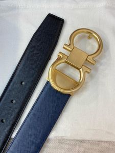 male and female designers belt with vacuum plating bright surface rotation pure copper sided available Leather Fashion Classic with box 579461