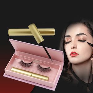 Magnetischer Flüssig-Eyeliner, 5 magnetische falsche Wimpern-Set, schnell trocknend, leicht zu tragen, langlebige Eyeliner