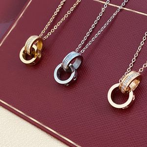 gold designer necklaces for women rose silver pendant luxury jewelry titanium steel womens charm lovers friendship exquisite and romantic necklaces designers