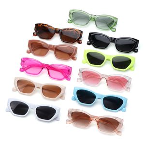 Квадратный широкий рамка маленькие прямоугольные солнцезащитные очки женские оттенки винтажные очки UV400 Candy Color езда на велосипеде девочки мальчики солнцезащитные очки 220705
