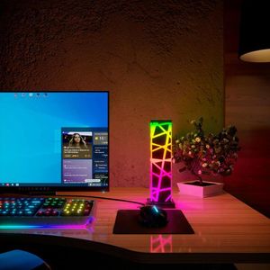 Bordslampor modern design akryl USB LED -lampa 3d sovrum sovrum rgb kub nattljus färg atmosfär skrivbord belysning
