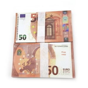 Party Fake Money Banknote 5 20 50 100 200 DOLLAR EUROS REALISTYCZNE PASY ZABAWKI PROPS Kopiuj 100 szt./Pakiet6b5zoyhub4u0