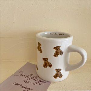 Koppar tefat franska grädde björnmugg som håller keramisk kopp stor kapacitet kaffekopp mjölk koppar