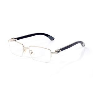 Carti Designer okulary przeciwsłoneczne męskie damskie okulary przeciwsłoneczne z rogu bawolego okulary prostokąt pół bez oprawek drewniane bambusowe ramki moda plaża jazdy okulary wędkarskie okulary