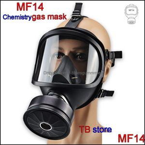 Designer Masks Housekee Organization Home Garden Mf14 Maschera antigas chimica Contaminazione biologica e radioattiva Autoadescante Fl Face Cla