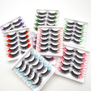 Eye end color imitation mink eyelashes a variety of wholesale natural three-dimensional half eyes false eyelashes stage makeup