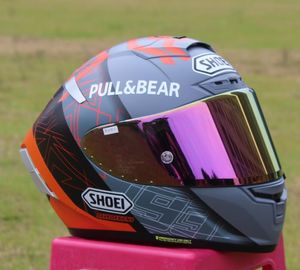 Motorradhelme SHOEI X14 Helm X-Fourteen R1 60th Anniversary Edition Schwarz Orange Full Face Racing Casco De Motocicl315a