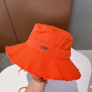 Casquette Bob Kapelusze z Szerokim Rondem Designerski Kapelusz Bucket Dla Kobiet Postrzępiona Czapka