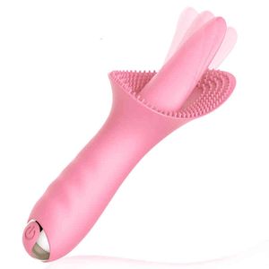 Sex leksaker masager tunga slickande g spot klitoris vibrator klitor tickler leksak massager för kvinnor 10 mönster vibrerande vaginal massage vuxen orgasm produkt ynxx
