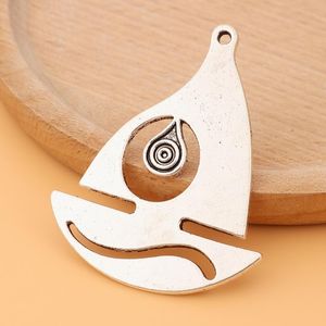 Pendant Necklaces 5pcs/Lot Tibetan Silver Large Sailing Boat Spiral Style Charms Pendants For Necklace Jewelry Making AccessoriesPendant