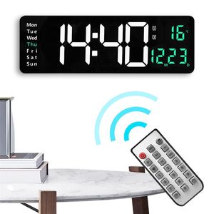 Wall Clocks Digital Clock With Remote Control LED Large Display Count Up & Down Timer For Home Power-Off Memory Function KitchenWall