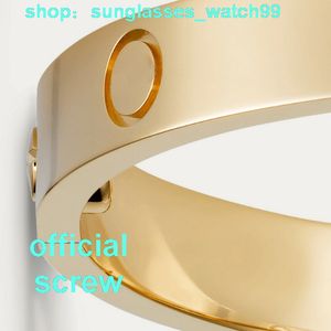 Diamond Gold Bangle Love Plated 18 K Never Fade 16-19 Size With Box Certificate Official Replica Top Quality Brand Jewelry Premium Gifts Couple Bracelet 442316