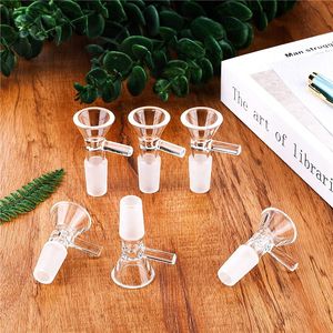 14mm męski wspólnik Clear Glass Bowls Pyrex Palenie Rury Grube Glass Tobacco Bowl Haishah Shisha Percolater Bong Adapter Przezroczysty Bubbler Water Bubbler Rurka Dym