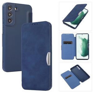 PU Leather Flip Cases for Samsung S22 PLUS S21 Ultra S21FE A32 A52 A72 A22 A12 Wallet Soft TPU Magnetic Card Slot Business Cover Pouch