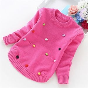 big girl sweaters winter girl sweaters 2 4 6 8 10 years toddler knitting pullovers top korean style cardigans warm kids LJ201128