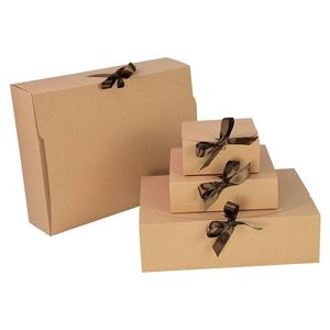 Present Wrap 1pc White/Kraft/Black Candy Boxes Event Party Favor Supplies Packaging Box For Handmade Soap Chocolate Storage Cartongift
