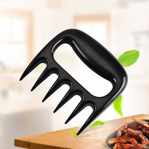 500pcs Black Meat Bear Claws Plastic Forks BBQ Shredder Chicken Separator Easy Clean Use Barbecue Kitchen Tools