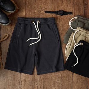 Herrenhosen 0903 Schwergewicht 360g Männer Jogginghose Japan Stil Klassisch Einfach Lässig Kordelzug Lose Sportbekleidung Stricken Männliche Shorts Jogger