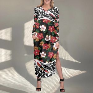 Noisydesigns frauen Split Kleid 4XL Sommer Lange Elegante Robe Party Maxi Ropa De Mujer Boho Plumeria Hibiscus Dropship 220627