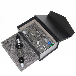 Nectar Bong Kits Hookahs with Titanium Nail Dab Straw pipe Wax oil Rigs bongs Retail Box for Smoking