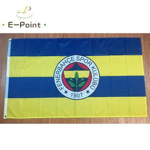 Turquia Fenerbahce SK Bandeira 3 * 5 pés (90 cm * 150 cm) Bandeiras de poliéster Decoração de banners voando em casa jardim Presentes festivos