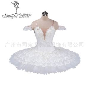 Beyaz kuğu uyku güzellik YAGP comeptition profesyonel bale tutu kadın tabağı krep kostüm sahne tutu 9120