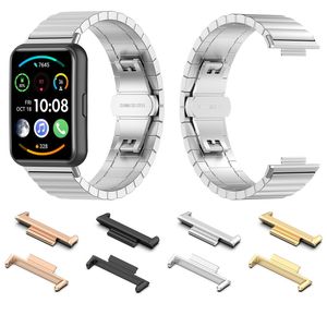Metal Connector For Huawei watch fit 2 strap accessories Replacement Bracelet Huawei fit2 silicone milanese band Adapters